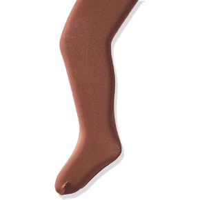 Capezio Girls' Ultra Soft Self Knit Waistband Tight,Chestnut, One Size (8-12)