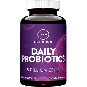 MRM Nutrition Daily Probiotics | Intestinal + immune health | Prebiotics + postbiotics | 5 billion cells | Good bacteria for gut health| 16 bacterial strains | Shelf Stable | 30 servings