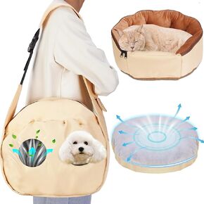 Small Dog Carrier Sling &Pet Nest, Pet Sling Carrier for Small Dogs with Thick Padded Support, Adjustable Strap Reversible Puppy Pouch with Breathable Mesh,Hands Free Dog/Cat Travel Bag/Bed Outdoor