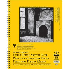Bee Paper Company 6075RS100-8511 Bee Paper Quick Rough Sketch Pad, 8-1/2-Inch by 11-Inch