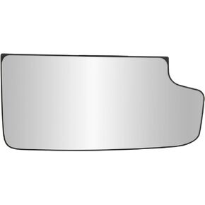 Passenger Side Non-heated Mirror Glass w/back plate, Chevrolet Silverado/GMC Sierra 1500, Silverado 2500, 3500, Sierra 2500, 3500, towing mirror bottom lens, 2nd design, 3 11/16" x 7 15/16" x 8 3/8"