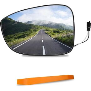 Passenger Side Heated Mirror Glass with Blind Spot Fit for Honda Accord 2018-2022, Rearview Mirror Glass Replace 76203-TVA-A21, Right Side