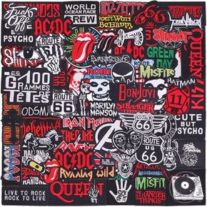 55Pcs Metal Band Rock Iron on Patches for Clothing DIY Punk Skull Music Vintage Embroidery Patches for Clothes Backpacks Jeans Appliques Sew on Badges