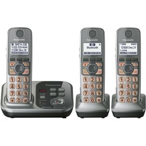 Panasonic KX-TG7731S DECT 6.0 Link-to-Cell via Bluetooth Cordless Phone with Answering System, Silver, 1 Handset