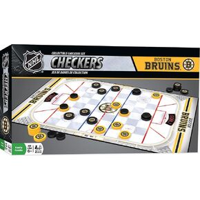 MasterPieces NHL Boston Bruins Checkers, Gray, Small, Multi, One Size (41485),13" x 21"