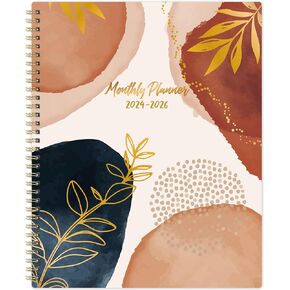 2024-2026 Monthly Planner/Calendar - 9'' x 11'', Monthly Planer 2024-2026, Jul. 2024 - Jun. 2026, 2 Year Large Monthly Planner with Monthly Tab, Twin-Wire Spiral Bound, Useful Back Pocket