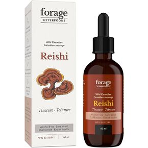 Reishi Mushroom Tincture, with Reishi Mushroom Extract for Better Immune System and Stress Response, for Natural Calm, Dual Extract, Alcohol-Free, 60 ml