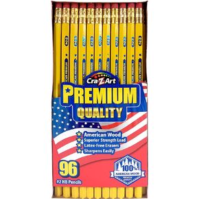 Cra-Z-art Wood Cased Unsharpened #2 HB Yellow Pencils 96 Pack