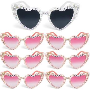 7PCS Bachelorette Sunglasses for Bride to Be, Bride Glasses for Bridal Shower, Bride to Be Gift, Bachelorette Accessories