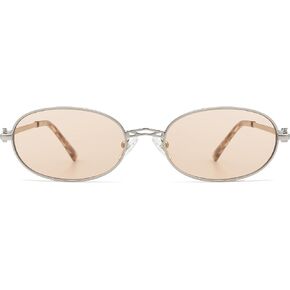 Retro Small Oval Sunglasses for Women Men Rectangle Metal Sun Glasses Classic Sunnies AP3662