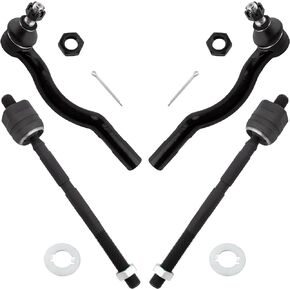 BOXI (Set of 4) Front Inner Outer Tie Rod Ends fit for Toyota Previa 1991 1992 1993 1994 1995 1996 1997 / Replaces EV307 ES3381 ES3382