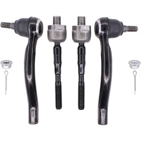 NewYall Front Left and Right Inner Outer Steering Tie Rod End