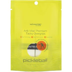 Vibration Dampening Pickleball Paddle Overgrip – Tacky Paddle Grip Tape – Transform Vibration into Energy – More Cushion, Less Slipping and More Fun Installation – 2 Pack