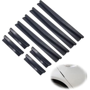 8 PCS Car Door Edge Guard, 4 PCS 4.92In Soft Plastic Vehicle Protective Strip, Universal 4 PCS 2.75In Waterproof Reusable Automotive Bumper Anti-Collision Accessories for Truck (Transparent)