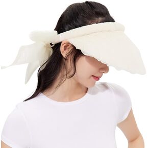 Sun Visor Hats Women Wide Brim Summer UV Protection Beach Cap UPF50+ SLH4M273