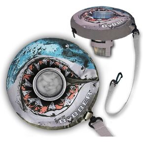 Blue Small - Human Bobber Inflatable Floating Drink Holder – Beverage Bobber Drink Float for Tumblers, Yeti, Tervis, or Wine Bottle in The Hot Tub, Pool or Boat (Small 12oz Cans or Bottles)