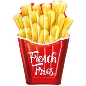 Intex 66 x 47 x 7 Foot French Fries Durable 12-Gauge Vinyl Inflatable Pool Float Floatie for Pool Playing & Lounging, Supports 220lbs
