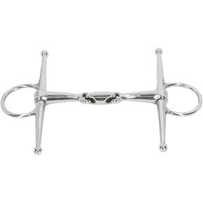 TOPINCN Horse Snaffle Chew Stainless Steel Training Bit 135mm Horse Mouth Bit Stainless Steel Horse Cheek Snaffle for Cultivation Outdoor Gift