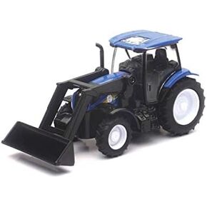 New-Ray Toys 32123 Die Cast New Holland Farm Tractor T6 with Loader Blue