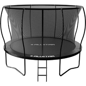 JumpFlex Trampoline Allstar 10 FT 12 FT 14 FT Round Outdoor Trampoline ASTM Approved with Net Safety Enclosure & Ladder Playset with Fast Assembly