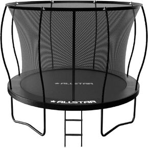 JumpFlex Trampoline Allstar 10 FT 12 FT 14 FT Round Outdoor Trampoline معتمد من ASTM مع شبكة أمان ومجموعة لعب سلم مع تجميع سريع