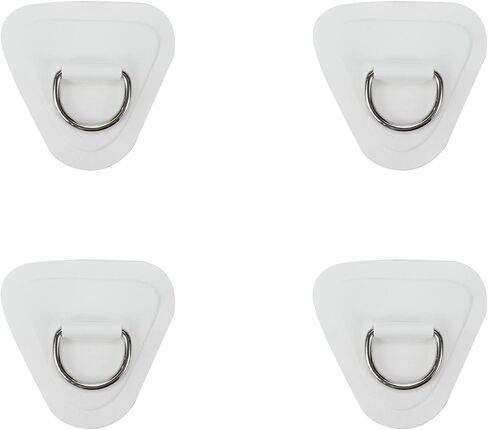 4pcs D Ring Patches Stainless Steel D Ring Patch for PVC Inflatable Boat Paddle Board Rafting Accessories Round White in Saudi Arabia