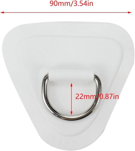 4pcs D Ring Patches Stainless Steel D Ring Patch for PVC Inflatable Boat Paddle Board Rafting Accessories Round White in Saudi Arabia