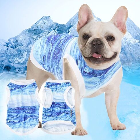 Pet Cooling Vest, Dog Cooling Jacket Dog Ice-Cooling Harness Coats, Cool Jackets for Dogs Pet Cooler Vest with Magic Tape, Breathable Mesh Ice Vest for Dog Outdoor Hiking Training (M) in Saudi Arabia