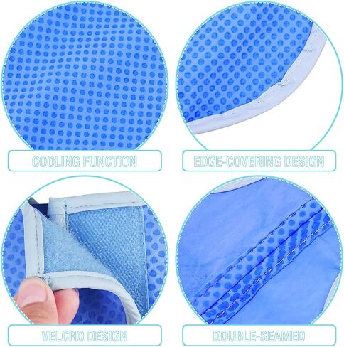 Pet Cooling Vest, Dog Cooling Jacket Dog Ice-Cooling Harness Coats, Cool Jackets for Dogs Pet Cooler Vest with Magic Tape, Breathable Mesh Ice Vest for Dog Outdoor Hiking Training (M) in Saudi Arabia