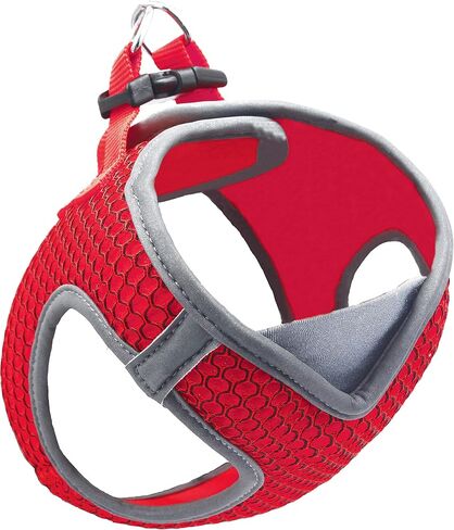 KRUZ PET KZA308-14S حزام عاكس للضوء على شكل حرف V للكلاب - بدون سحب، ملاءمة سريعة، مريح، حزام فيلكرو قابل للتعديل للحيوانات الأليفة للمشي والتدريب - كلاب صغيرة ومتوسطة - أحمر، صغير in Kuwait
