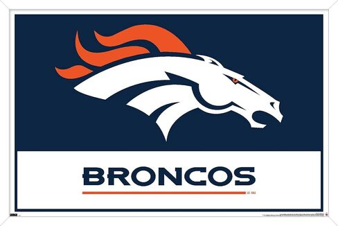 ملصق حائط من Trends International NFL Denver Broncos-Logo 21، مقاس 22.375 بوصة × 34 بوصة، إصدار غير مؤطر in Kuwait