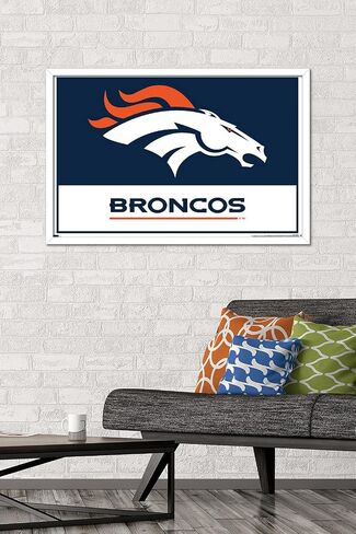 ملصق حائط من Trends International NFL Denver Broncos-Logo 21، مقاس 22.375 بوصة × 34 بوصة، إصدار غير مؤطر in Kuwait