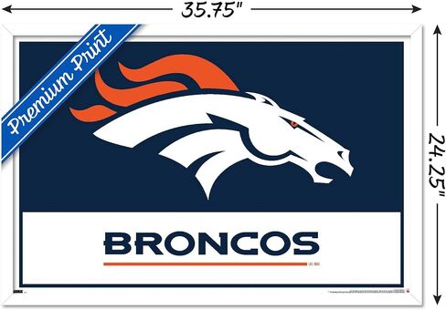ملصق حائط من Trends International NFL Denver Broncos-Logo 21، مقاس 22.375 بوصة × 34 بوصة، إصدار غير مؤطر in Kuwait