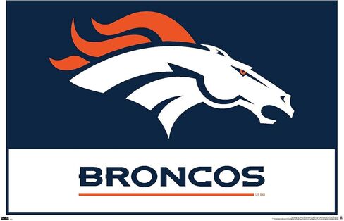 ملصق حائط من Trends International NFL Denver Broncos-Logo 21، مقاس 22.375 بوصة × 34 بوصة، إصدار غير مؤطر in Kuwait