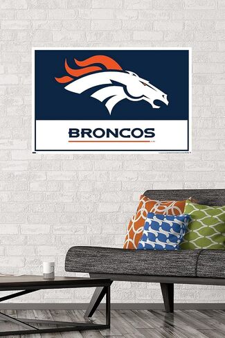ملصق حائط من Trends International NFL Denver Broncos-Logo 21، مقاس 22.375 بوصة × 34 بوصة، إصدار غير مؤطر in Kuwait