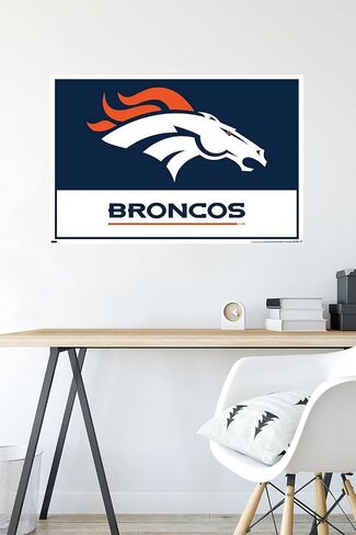 ملصق حائط من Trends International NFL Denver Broncos-Logo 21، مقاس 22.375 بوصة × 34 بوصة، إصدار غير مؤطر in Kuwait