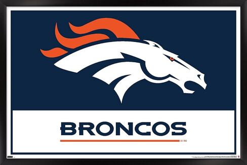 ملصق حائط من Trends International NFL Denver Broncos-Logo 21، مقاس 22.375 بوصة × 34 بوصة، إصدار غير مؤطر in Kuwait