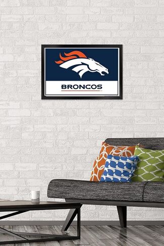 ملصق حائط من Trends International NFL Denver Broncos-Logo 21، مقاس 22.375 بوصة × 34 بوصة، إصدار غير مؤطر in Kuwait