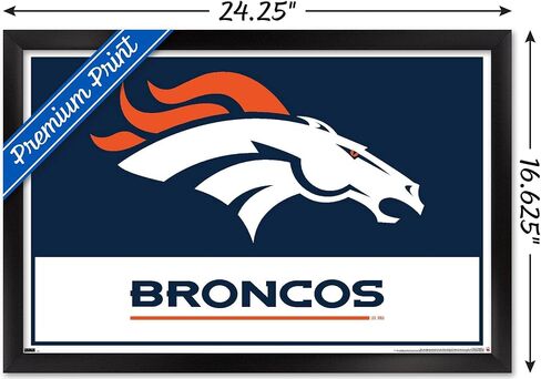 ملصق حائط من Trends International NFL Denver Broncos-Logo 21، مقاس 22.375 بوصة × 34 بوصة، إصدار غير مؤطر in Kuwait
