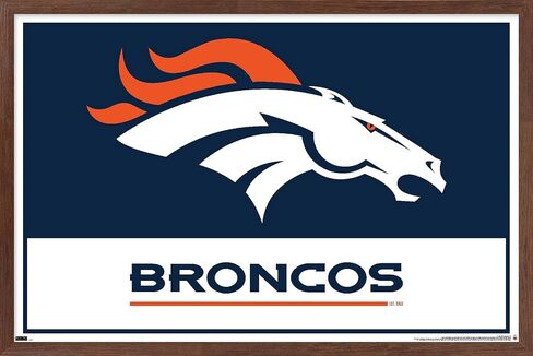 ملصق حائط من Trends International NFL Denver Broncos-Logo 21، مقاس 22.375 بوصة × 34 بوصة، إصدار غير مؤطر in Kuwait