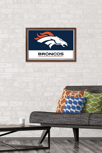 ملصق حائط من Trends International NFL Denver Broncos-Logo 21، مقاس 22.375 بوصة × 34 بوصة، إصدار غير مؤطر in Kuwait