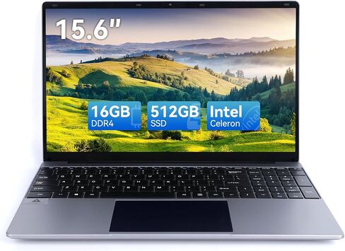 15.6" Laptop Computer, 16GB RAM Laptop Computer, Intel Celeron N5095 Processors,1080P Display, USB 3.0, Bluetooth 4.2, Type-C, Mini-HDMI, 38000mWh Battery. in Saudi Arabia