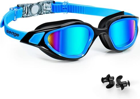 Seago Polarized Swim Goggles No Leaking Anti Fog UV Protection, Swimming Goggles for Adult Men Women Youth in Kuwait