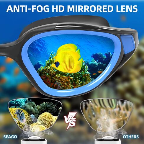 Seago Polarized Swim Goggles No Leaking Anti Fog UV Protection, Swimming Goggles for Adult Men Women Youth in Kuwait