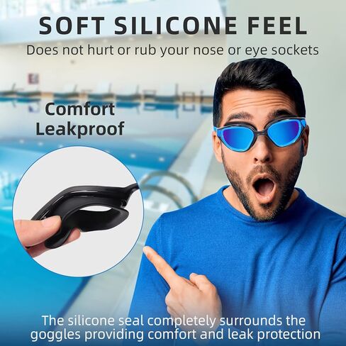 Seago Polarized Swim Goggles No Leaking Anti Fog UV Protection, Swimming Goggles for Adult Men Women Youth in Kuwait