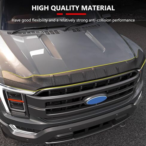 عاكس غطاء محرك السيارة Xipoo متوافق مع 2021-2024 Ford F150 غطاء محرك السيارة حامي غطاء محرك السيارة استبدال درع لملحقات 2021 2022 2023 2024 Ford F-150 (عاكس غطاء محرك السيارة) in Kuwait