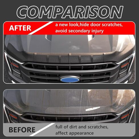 عاكس غطاء محرك السيارة Xipoo متوافق مع 2021-2024 Ford F150 غطاء محرك السيارة حامي غطاء محرك السيارة استبدال درع لملحقات 2021 2022 2023 2024 Ford F-150 (عاكس غطاء محرك السيارة) in Kuwait