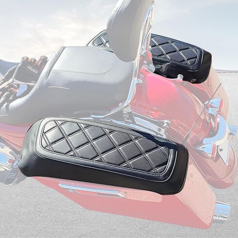 حمالة صدر بغطاء سرج صلب من WOWTK/أغطية لـ Harley 2014-2024 Touring Road Glide FLTRX Electra Glide FLHT Road King FLHR Street Glide FLHX ونماذج Tri Glide، مع خياطة حمراء in Kuwait