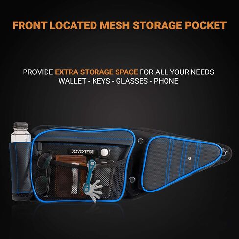 RZR Storage Bags 3 Set, RZR door bags and Center Seat bag- with Knee Pad Protection Compatible with 2014-2023 Polaris RZR XP 1000 Turbo S900 60" (BLUE) in Saudi Arabia