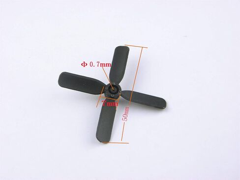 CHANCS RC Mini Propellers 4-Blades (50x50mm, 0.7mm Diameter) 4-Vane Multi-Rotor for Mini Micro Drones, RC Model Toy Airplane Kit 6PCS in Saudi Arabia